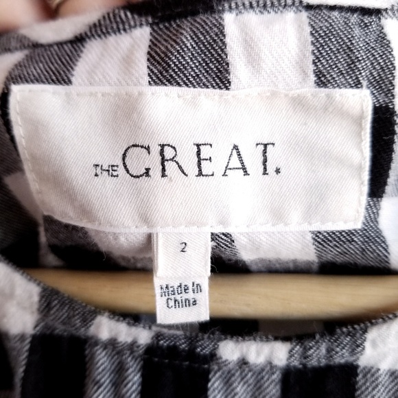 The Great Gingham Flare Sleeve End Blouse Cotton - Picture 6 of 7